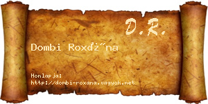 Dombi Roxána névjegykártya